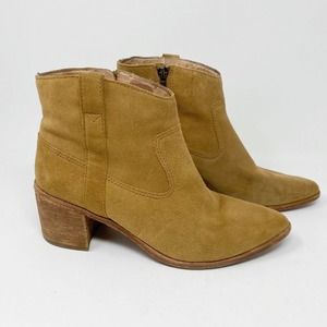 Madewell The Lonnie Suede Ankle BootsTan Sz 9